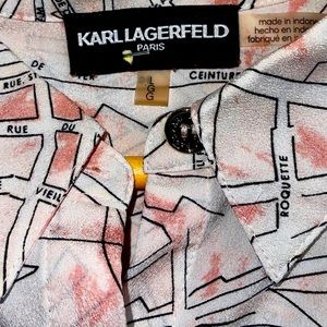 Karl Lagerfeld “Paris map” women blouse